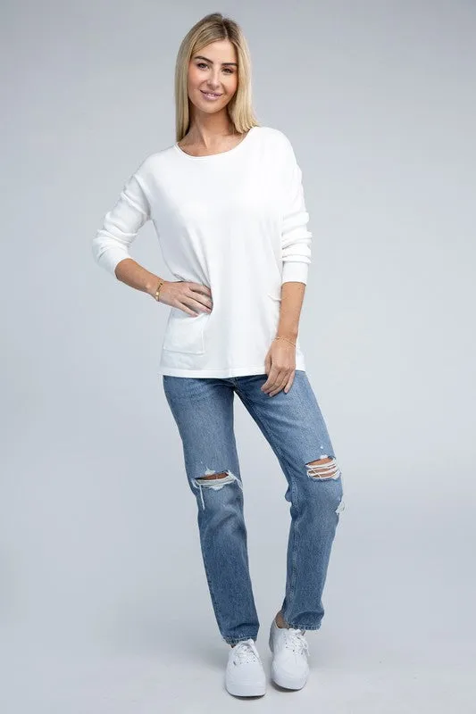 Viscose Front Pocket Sweater