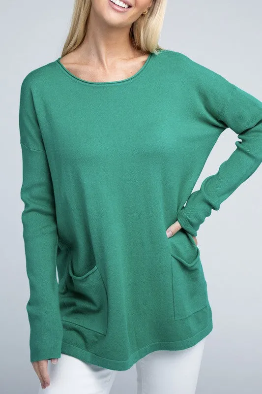 Viscose Front Pocket Sweater