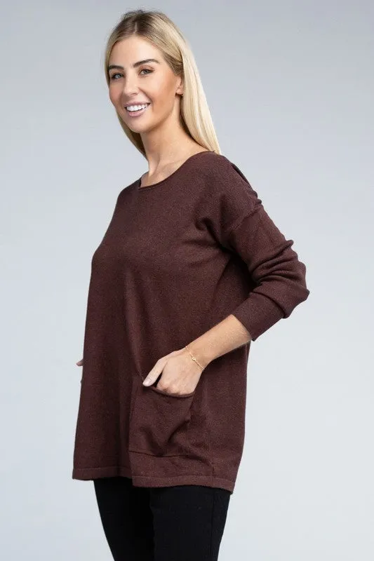 Viscose Front Pocket Sweater