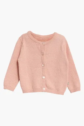 Wheat Manuela Baby Girls Cardigan - Rose