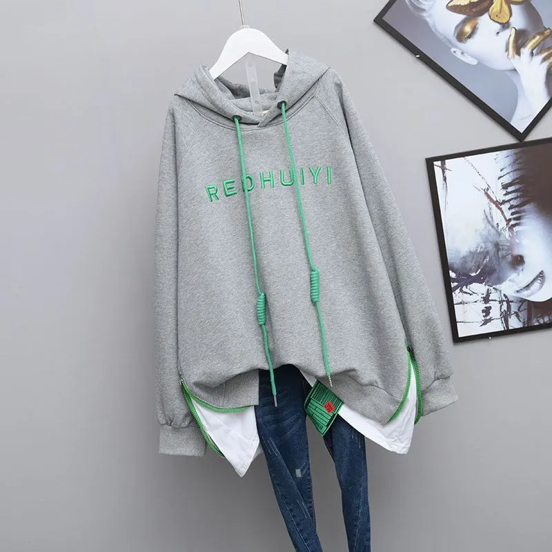 Women's loose large size hoodies