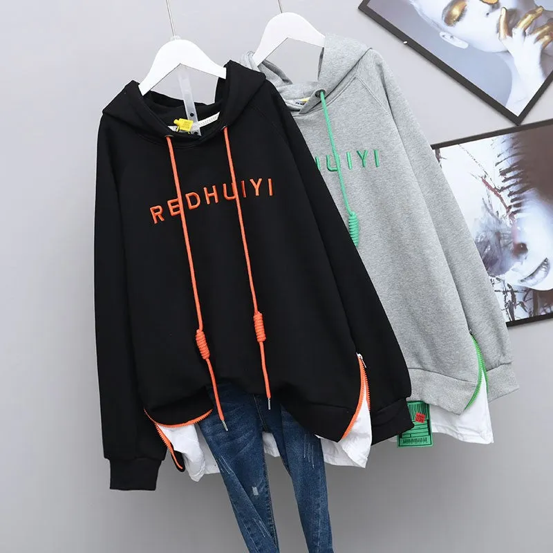 Women's loose large size hoodies