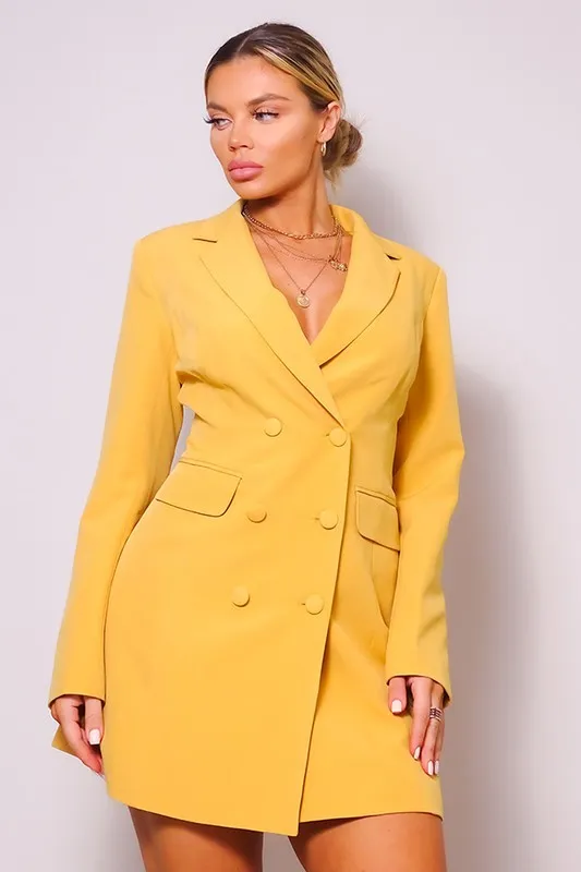 Yellow Highest Society Blazer Dress